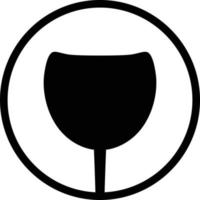 Wine glass vector icone design. Flat icon.