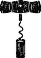 Corkscrew vector icon design. Wine opener flat icon.