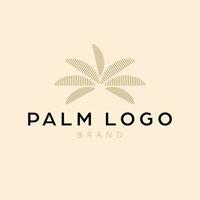 Palm logo design. Abstract tropical logotype. Simple and modern logo. vector