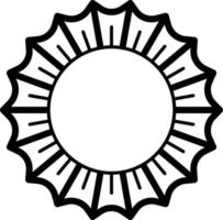 Sun vector icon design. Flat icon of sun.