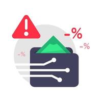 cyber crime, fraud, phishing robbery, online money steal alert concept illustration flat design vector eps10. modern graphic element for landing page, empty state ui, infographic, icon