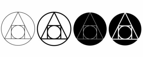 alchemy Symbol set isolated on white background vector