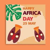 Africa Day. May 25. Holiday concept. Template for background, banner, card, and poster with text inscription. Vector illustration