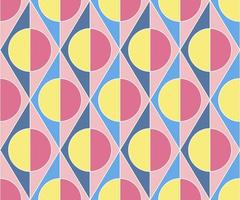 Seamless abstract Vintage background in sixties style. Geometric pattern. Vector illustration