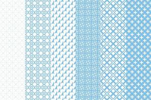 Great blue set of pattern, seamless background. Can be used for wallpaper, fabric, web page background, surface textures. vector