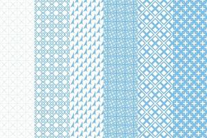 Great blue set of pattern, seamless background. Can be used for wallpaper, fabric, web page background, surface textures. vector