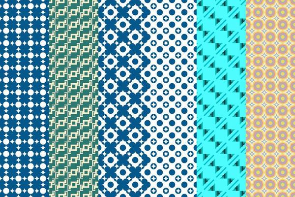 Vector monochrome set of pattern, repeat ornament texture. Abstract geometric design element.