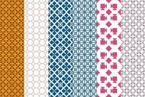 Seamless set of pattern. Ornamental wallpaper. Modern design, digital paper. Vector abstract artwork.
