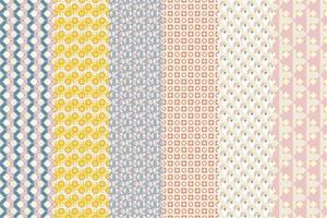 Seamless set of pattern. Ornamental wallpaper. Modern design, digital paper. Vector abstract artwork.