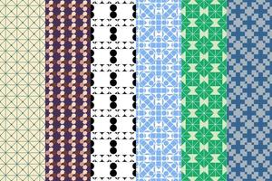 Seamlessly set pattern. Symmetric abstract wallpaper. Digital paper, textile print. Vector illustration.