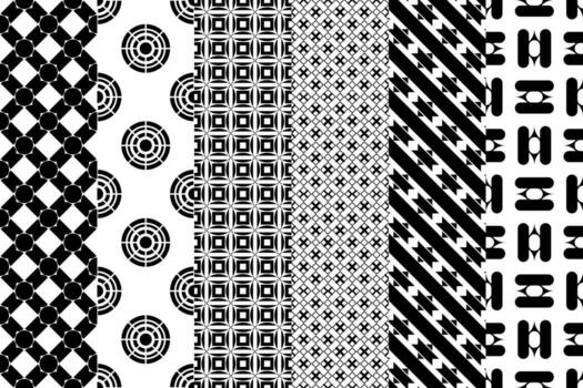Geometric pattern with monochrome elements, vector abstract background.