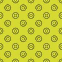 Dark green circles pattern on light green seamless background. vector