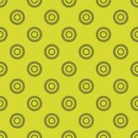 Dark green circles pattern on light green seamless background. vector