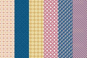 Seamless set of pattern. Ornamental wallpaper. Modern design, digital paper. Vector abstract artwork.