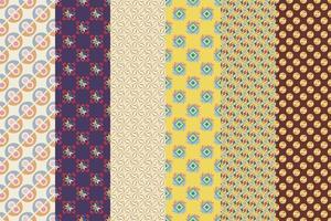 Seamless set of pattern. Ornamental wallpaper. Modern design, digital paper. vector