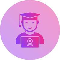 Unique Student Holding Degree Vector Icon