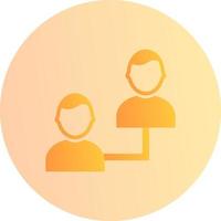 Unique Connected Profiles Vector Icon