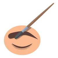 Beauty brow icon cartoon vector. Salon correction vector