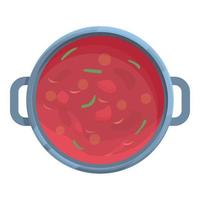 borsch sopa icono dibujos animados vector. plato comida vector