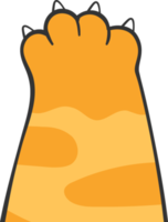 cute kitten cat paw hand drawing doodle png