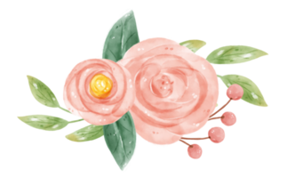 Aquarell Süss Blumen- Kranz Blume Banner Hand gezeichnet Grafik Illustration png