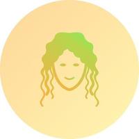 Hair Curly Vector Icon