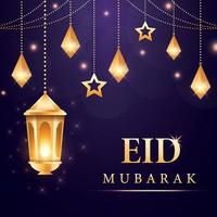 eid Mubarak y Ramadán kareem instagram y Facebook enviar modelo vector