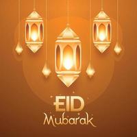 diseño de publicaciones en redes sociales de eid mubarak vector