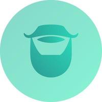 icono de vector de barba y bigote