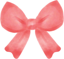 cute watercolour sweet red ribbon bow cartoon hand painting png