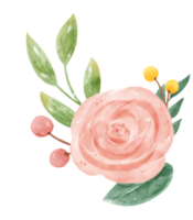 waterverf zoet bloemen krans bloem banier hand- getrokken grafisch illustratie png