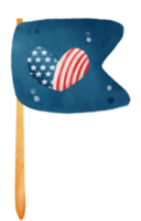 schattig 4e van juli onafhankelijkheid dag Verenigde vlag tekenfilm waterverf illustratie png