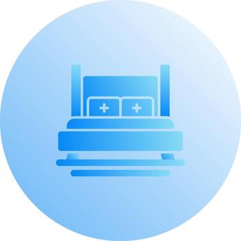 icono de vector de cama