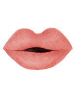 süß klassisch Jahrgang rot Lippen Aquarell Illustration png