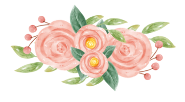 Aquarell Süss Blumen- Kranz Blume Banner Hand gezeichnet Grafik Illustration png