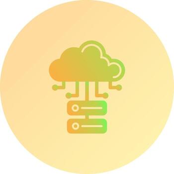 Cloud Database Vector Icon