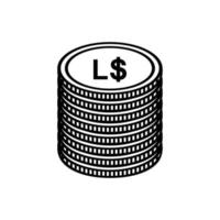 Liberia moneda símbolo, liberiano dólar icono, lrd signo. vector ilustración