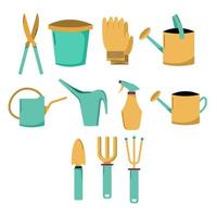 Set Of Gardening Tool Illustration vector