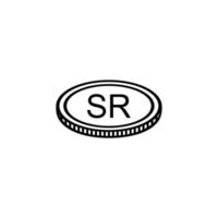 seychelles moneda símbolo, seychelles rupia icono, scr signo. vector ilustración