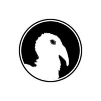 Turkey Head on the Circle Shape for Logo, Pictogram or Graphic Design Element. The Turkey is a large bird in the genus Meleagris. Vector Illustration