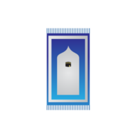 gebed mat met kaaba motief met helling blauw kleur, Islamitisch illustratie voor de maand van Ramadan en eid al-fitr en eid al-adha png