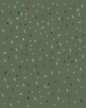 Abstract background small leaves on green background color. Vector illustration. Vertical Layout.
