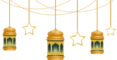 Islamic lantern for ramadan or eid ornament or islamic festival png
