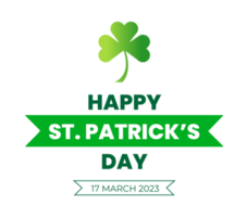 feliz st. patrick's dia tipografia Projeto modelo png