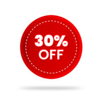 30 percent discount sticker price tag design. product emblem with percentage sell off. marketing deal sale tag giving super offer. 30 percent off banners, discount tags design template, extra promo. png