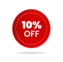 10 percent discount sticker price tag design. product emblem with percentage sell off. marketing deal sale tag giving super offer. 10 percent off banners, discount tags design template, extra promo. png