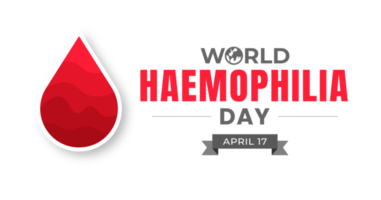 World Haemophilia Day background for banner design template with red blood icon design template png