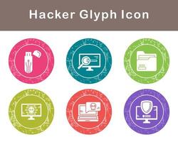 conjunto de iconos de vector de hacker