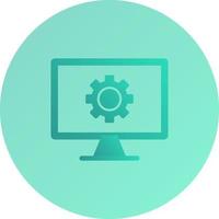 Monitor Screen Vector Icon