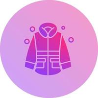 icono de vector de chaqueta de invierno